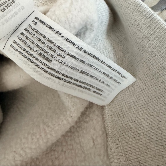 Abercrombie & Fitch Shawl Collar Henley pullover Sweatshirt, heather gray, XL - Picture 10 of 10